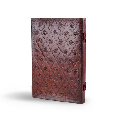 Classy Leather Bags Dark Brown 7 Stones Leather Diary - AVBL MRKT (2)