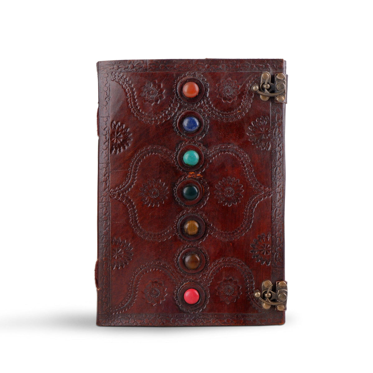 Classy Leather Bags Dark Brown 7 Stones Leather Diary - AVBL MRKT (3)