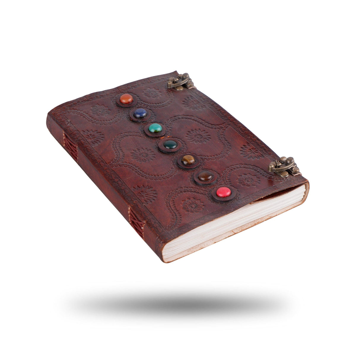 Classy Leather Bags Dark Brown 7 Stones Leather Diary - AVBL MRKT (5)