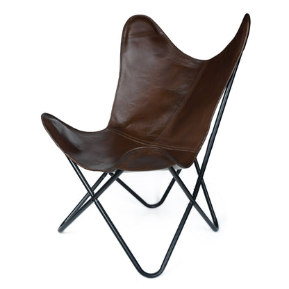 Classy Leather Bags Dark Cuero Butterfly Chair - AVBL MRKT (1)