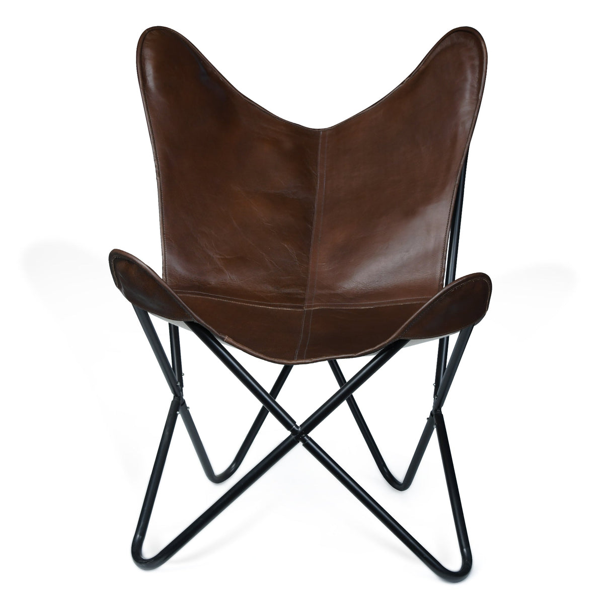 Classy Leather Bags Dark Cuero Butterfly Chair - AVBL MRKT (2)