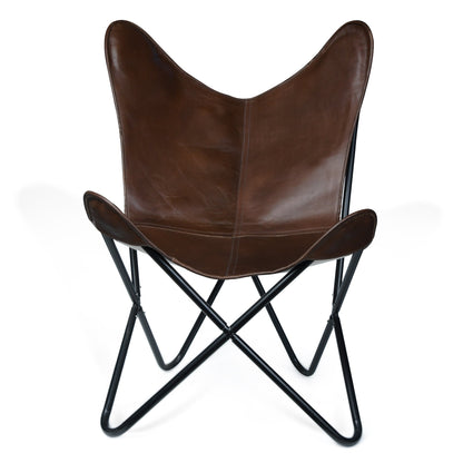 Classy Leather Bags Dark Cuero Butterfly Chair - AVBL MRKT (2)