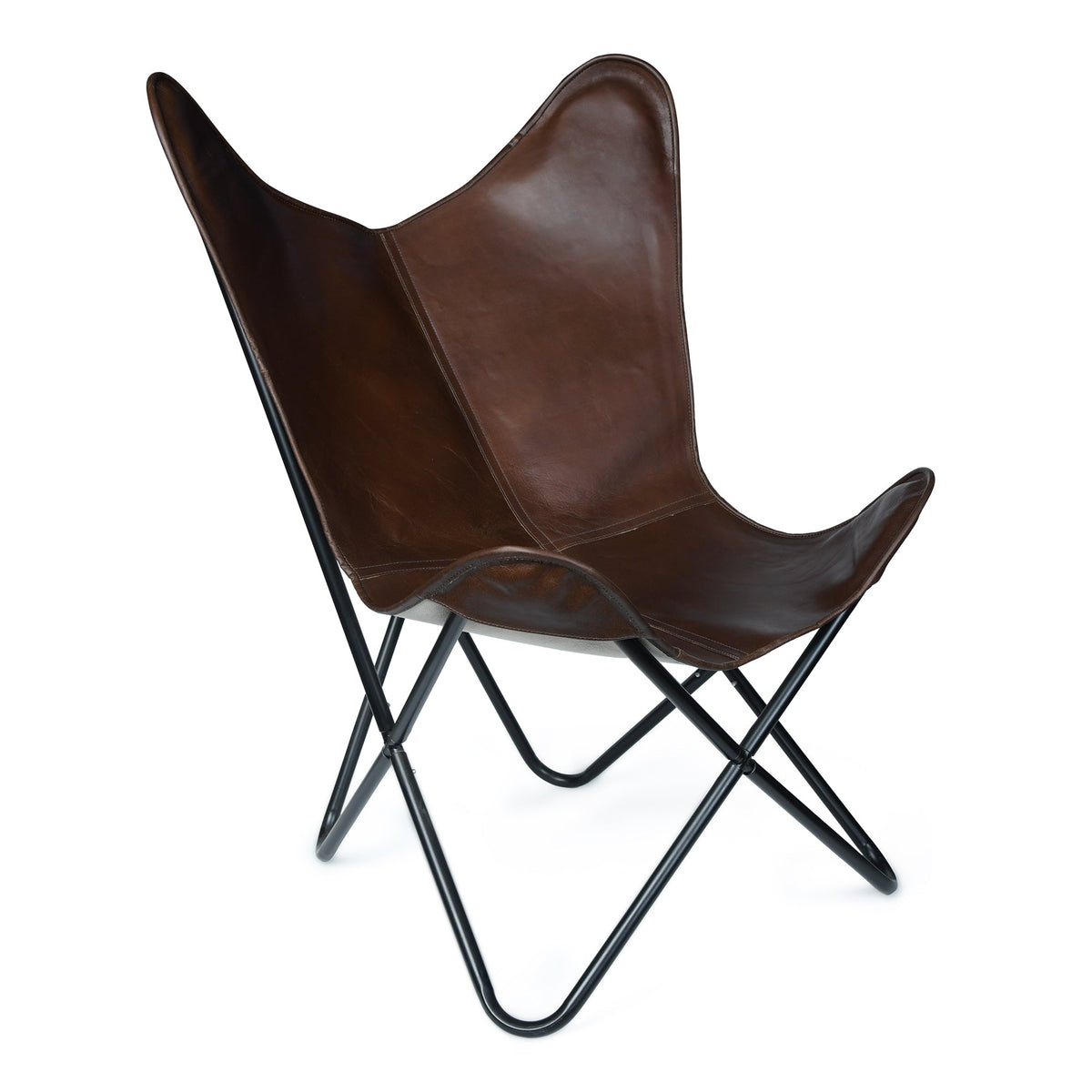 Classy Leather Bags Dark Cuero Butterfly Chair - AVBL MRKT (3)