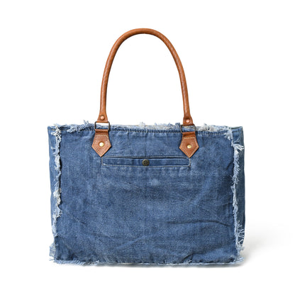 Classy Leather Bags Denim Boho Chic Canvas Shoulder Bag - AVBL MRKT (3)