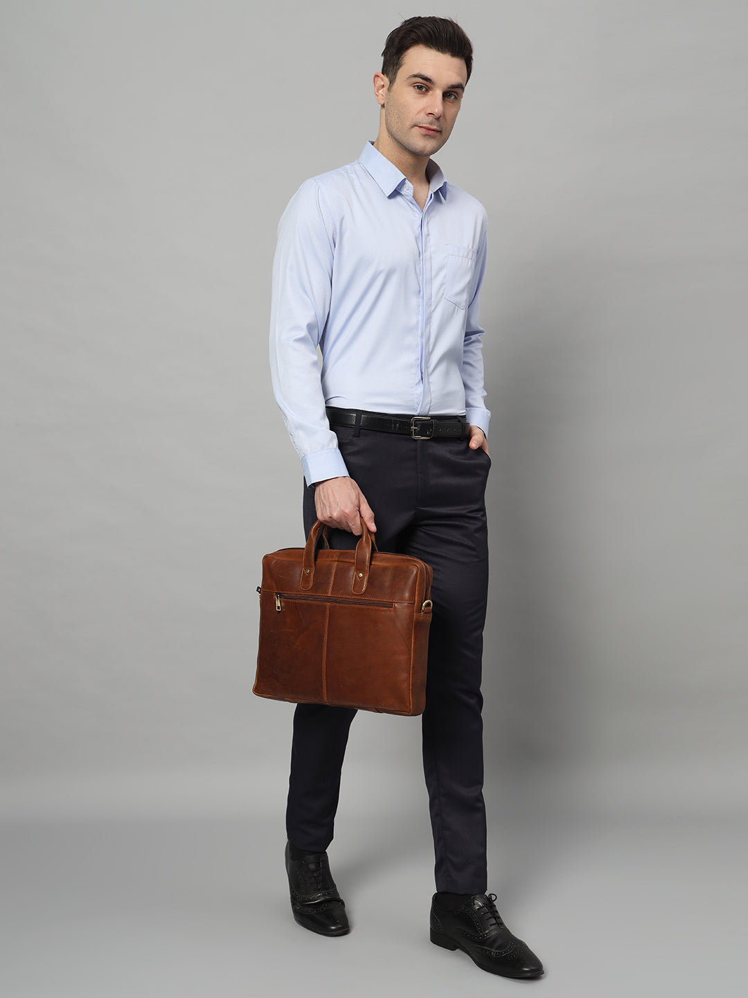 Classy Leather Bags Denver Slim Laptop Briefcase - AVBL MRKT (6)