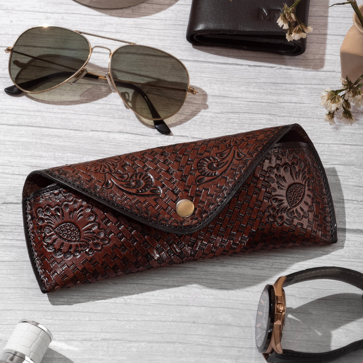 Classy Leather Bags Designer Sunglasses Leather Case - AVBL MRKT (1)