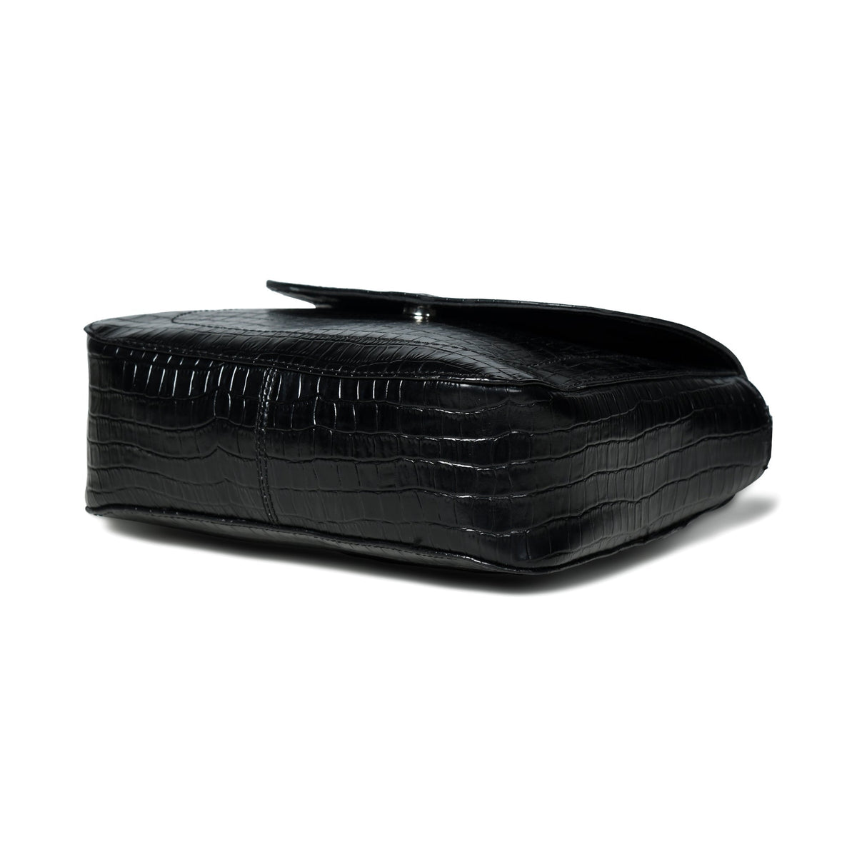 Classy Leather Bags Diva Black Croco Sling Bag - AVBL MRKT (6)