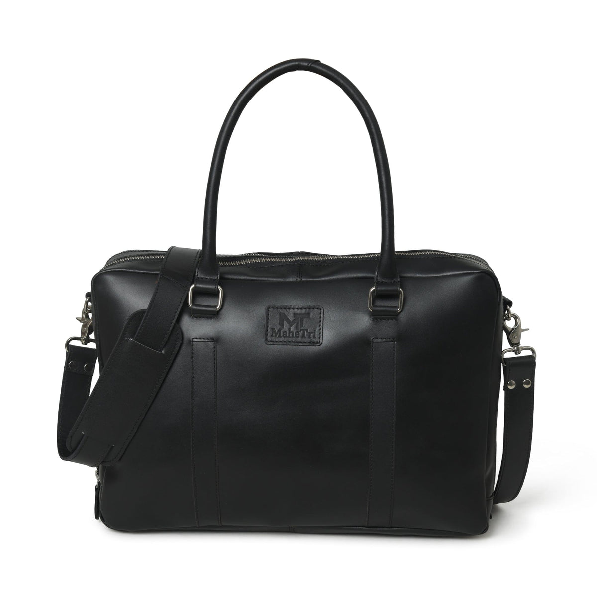 Classy Leather Bags Dixon Black Buffalo Leather Laptop Briefcase - AVBL MRKT (1)