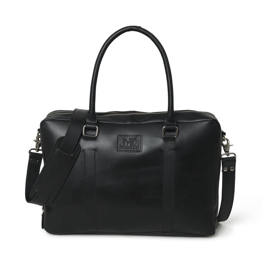 Classy Leather Bags Dixon Black Buffalo Leather Laptop Briefcase - AVBL MRKT (1)