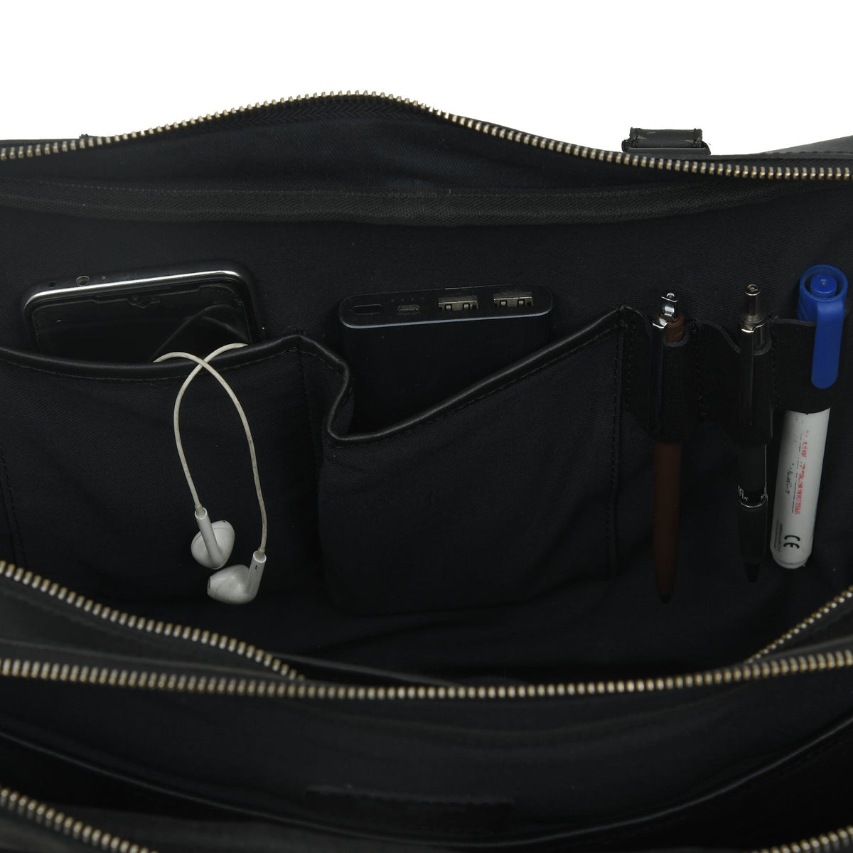 Classy Leather Bags Dixon Black Buffalo Leather Laptop Briefcase - AVBL MRKT (11)