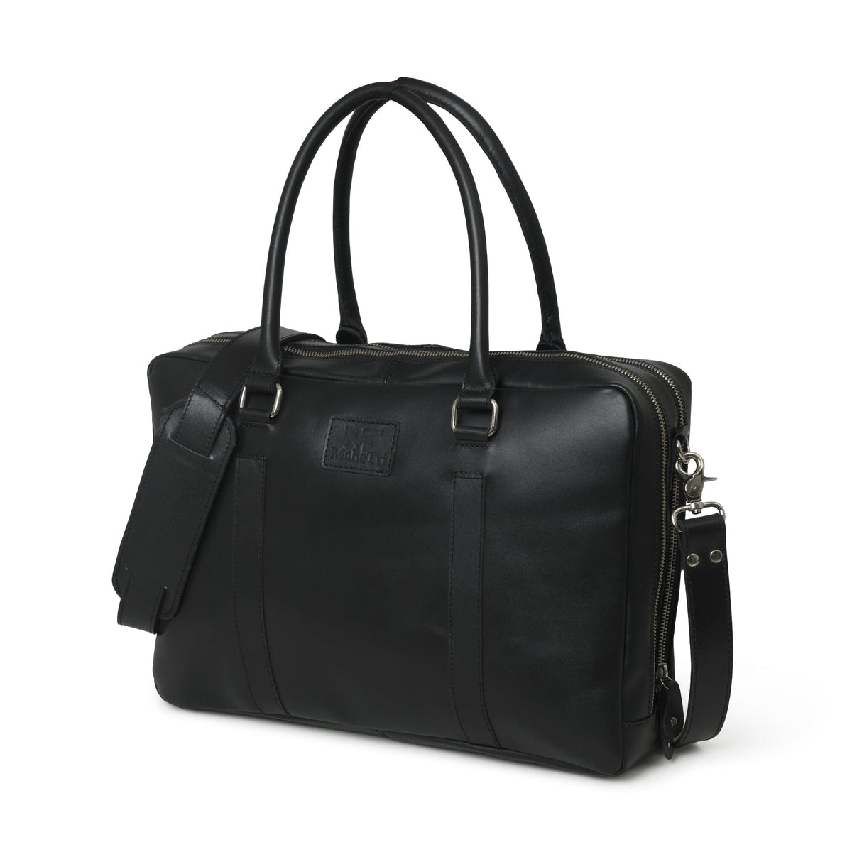 Classy Leather Bags Dixon Black Buffalo Leather Laptop Briefcase - AVBL MRKT (3)