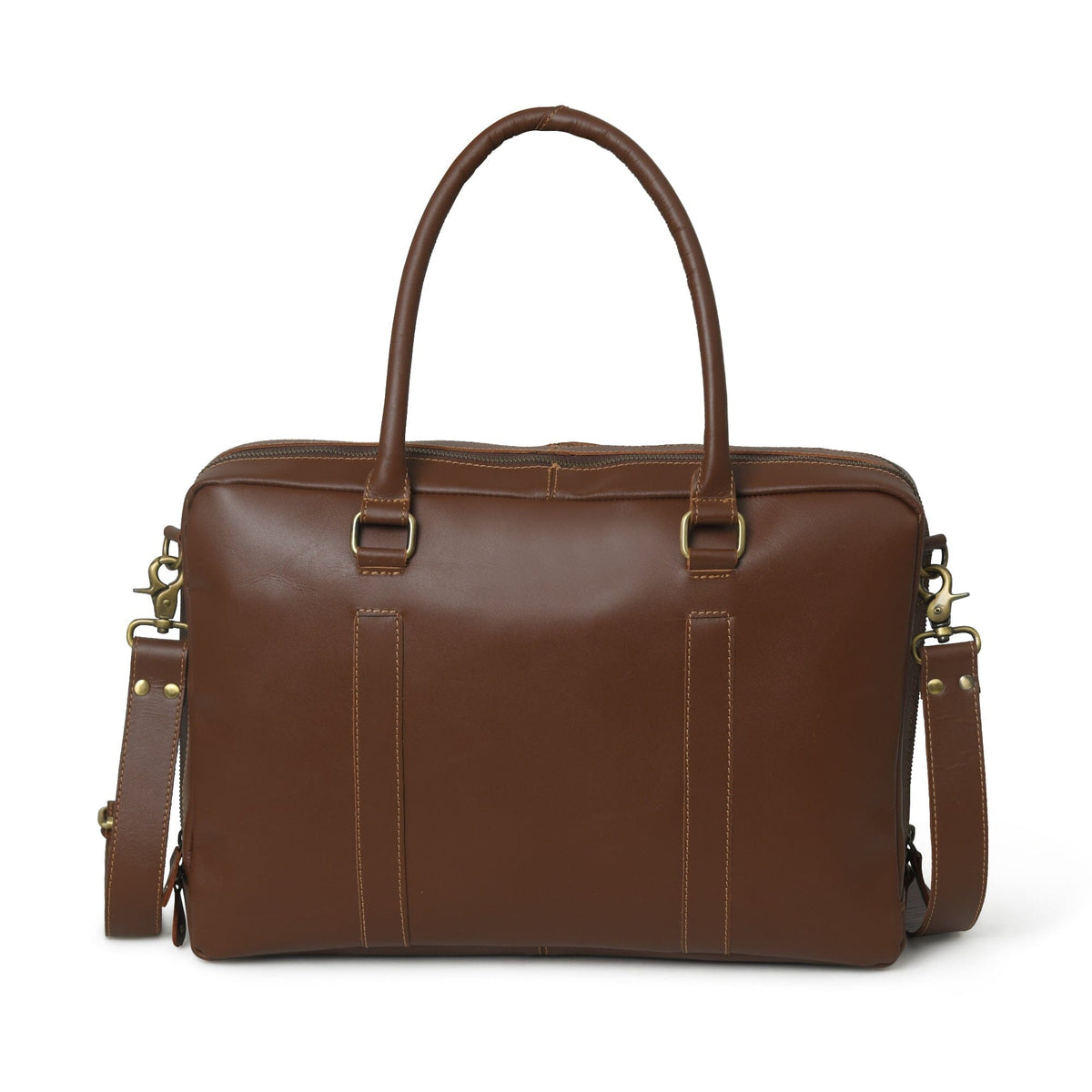 Classy Leather Bags Dixon Brown Buffalo Leather Laptop Office Briefcase - AVBL MRKT (2)