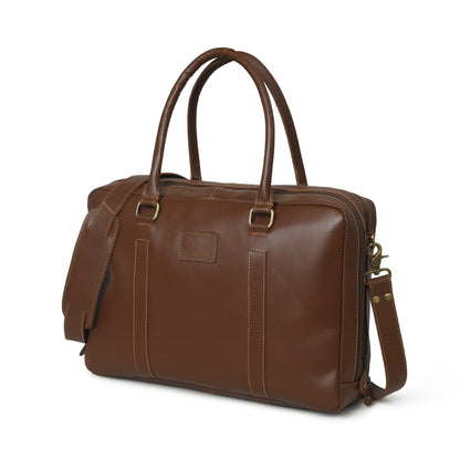 Classy Leather Bags Dixon Brown Buffalo Leather Laptop Office Briefcase - AVBL MRKT (4)