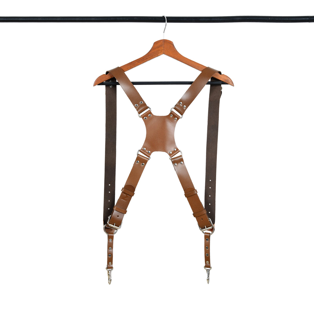 Classy Leather Bags Double Camera Strap Harness- Brown - AVBL MRKT (1)