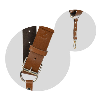 Classy Leather Bags Double Camera Strap Harness- Brown - AVBL MRKT (4)