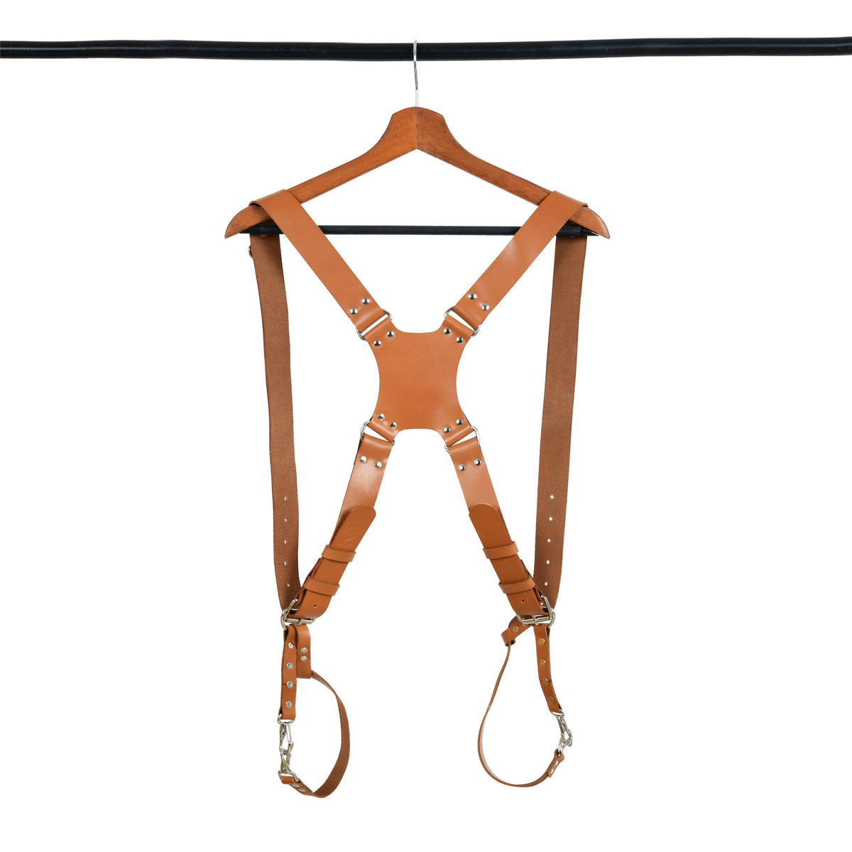Classy Leather Bags Double Camera Strap Harness- Tan Brown - AVBL MRKT (1)