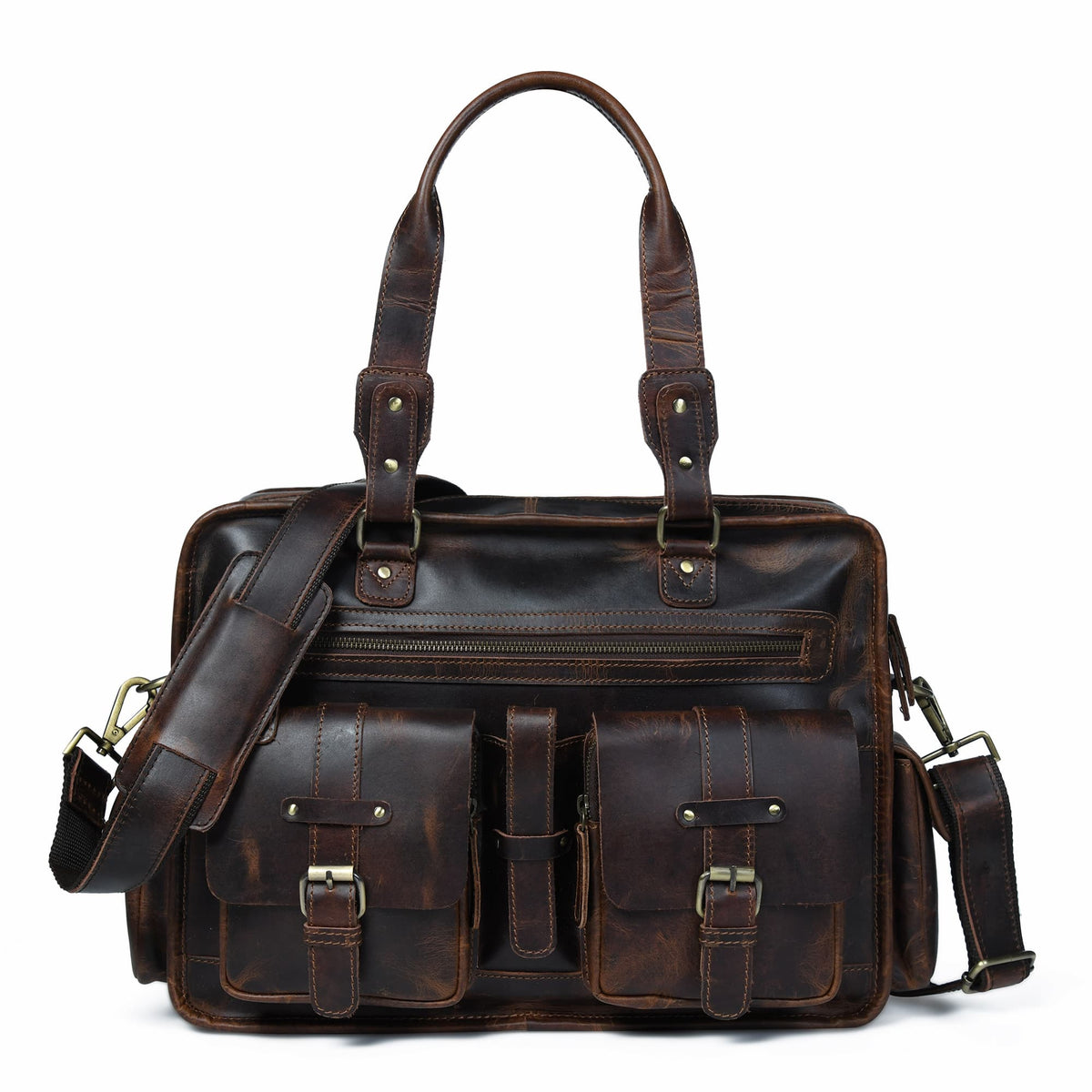 Classy Leather Bags Dryden Buffalo Briefcase - AVBL MRKT (1)