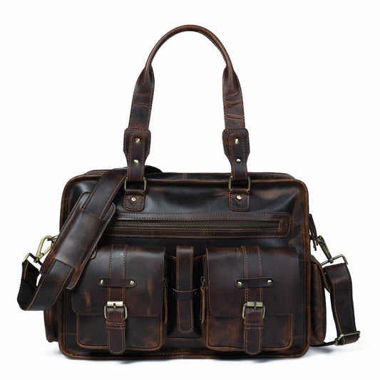 Classy Leather Bags Dryden Buffalo Briefcase - AVBL MRKT (1)