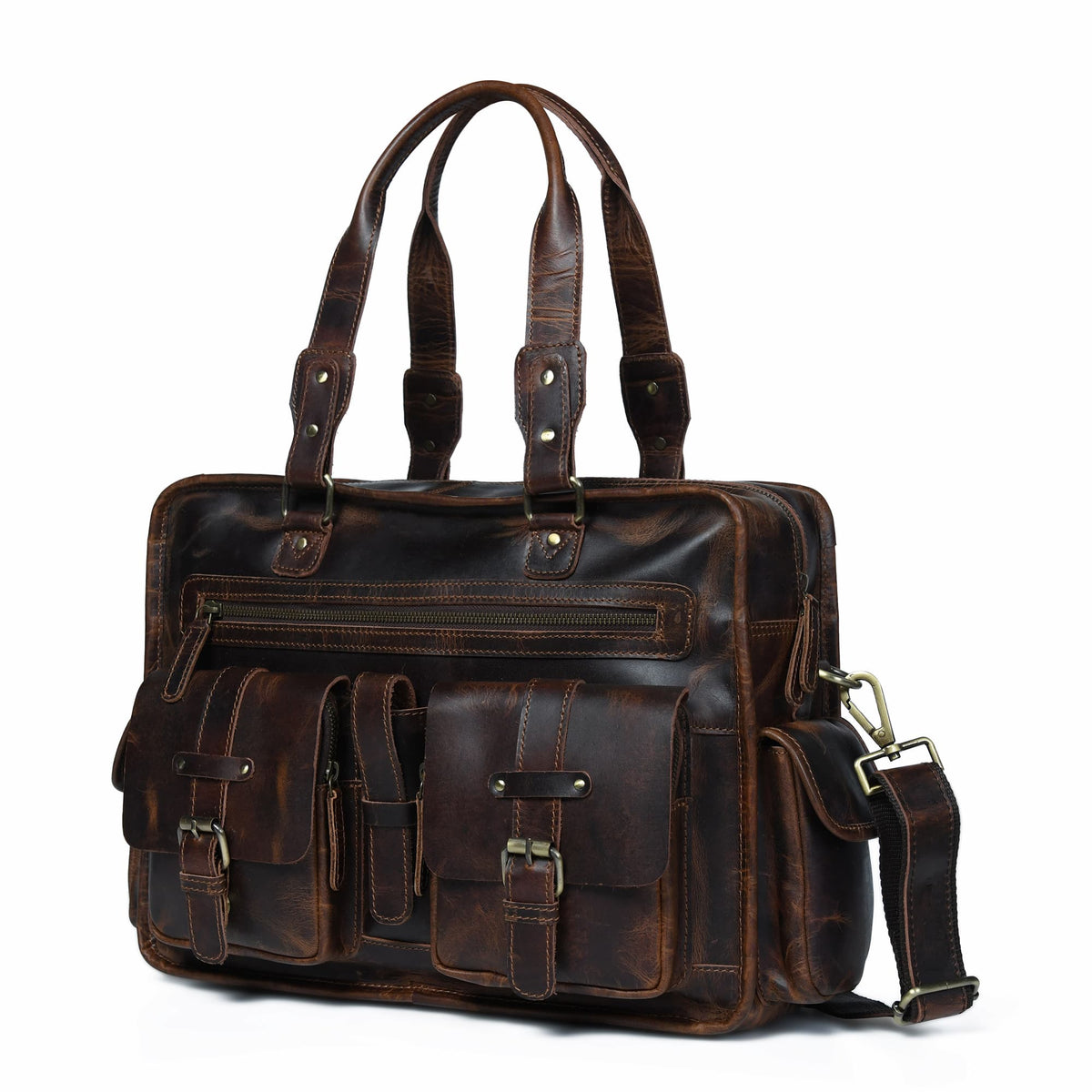 Classy Leather Bags Dryden Buffalo Briefcase - AVBL MRKT (2)