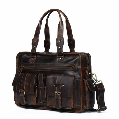 Classy Leather Bags Dryden Buffalo Briefcase - AVBL MRKT (2)