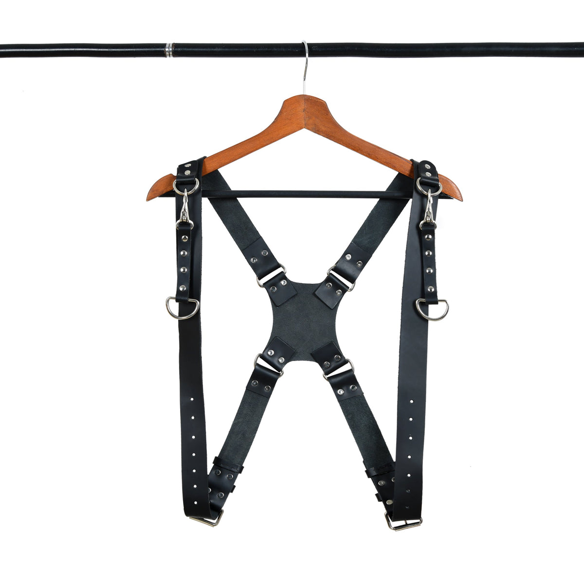 Classy Leather Bags Dual Leather Camera Strap Harness- Black - AVBL MRKT (1)