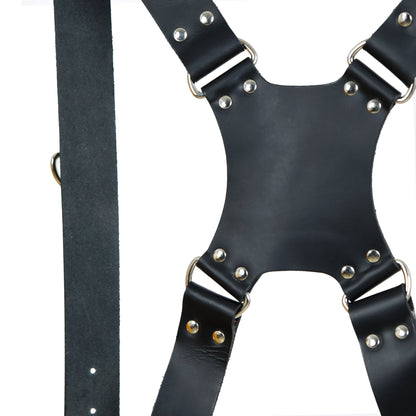 Classy Leather Bags Dual Leather Camera Strap Harness- Black - AVBL MRKT (2)