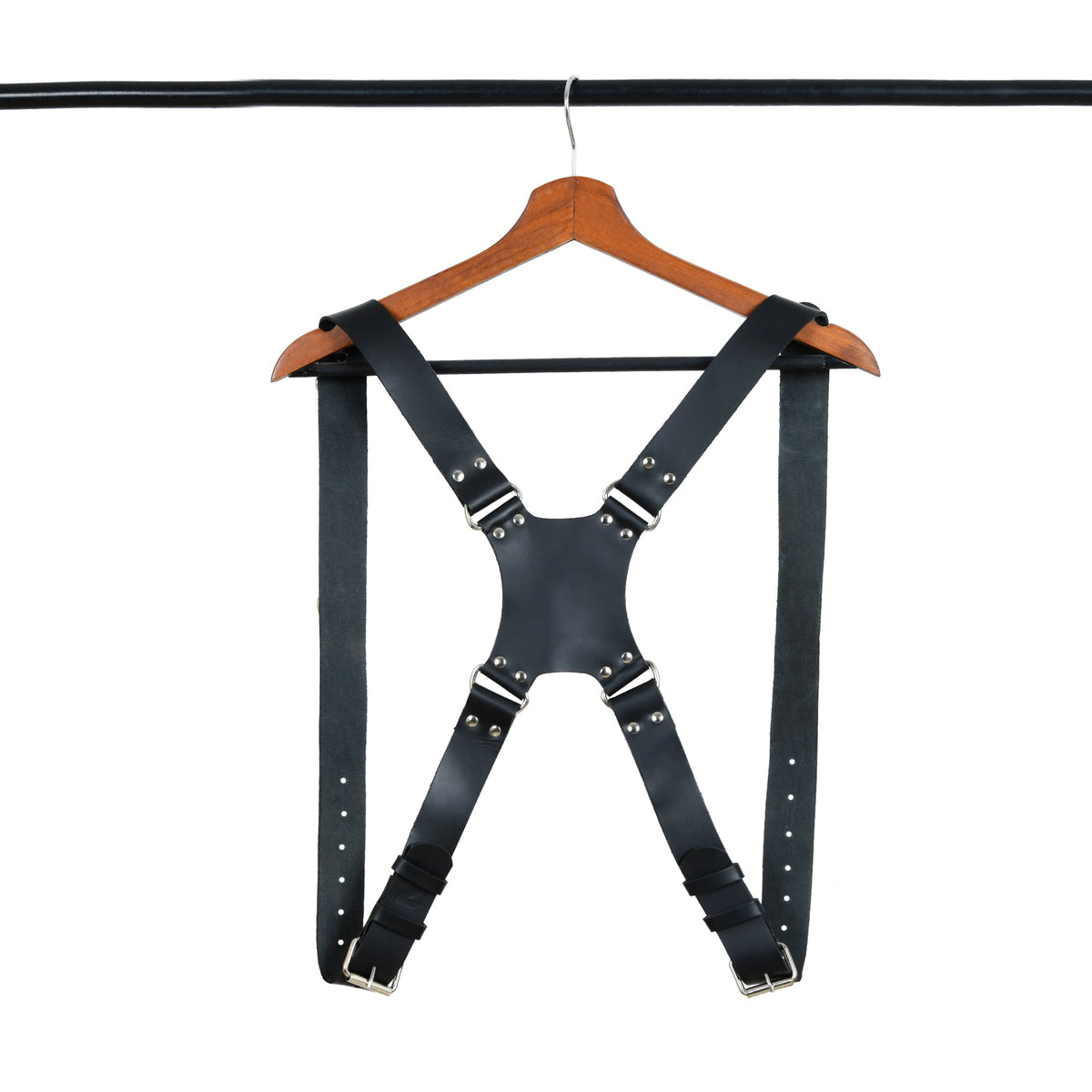 Classy Leather Bags Dual Leather Camera Strap Harness- Black - AVBL MRKT (3)