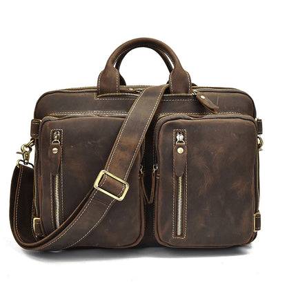 Classy Leather Bags Dublin Leather Backpack Briefcase 2-in-1 - AVBL MRKT (1)