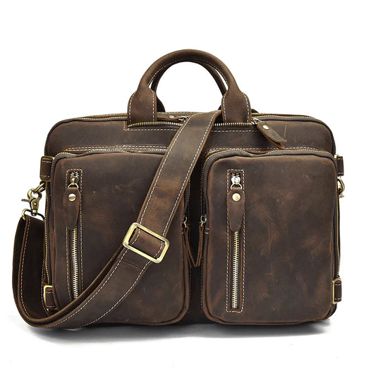 Classy Leather Bags Dublin Leather Backpack Briefcase 2-in-1 - AVBL MRKT (1)