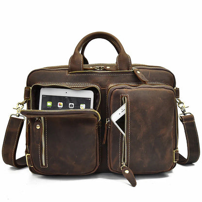 Classy Leather Bags Dublin Leather Backpack Briefcase 2-in-1 - AVBL MRKT (4)