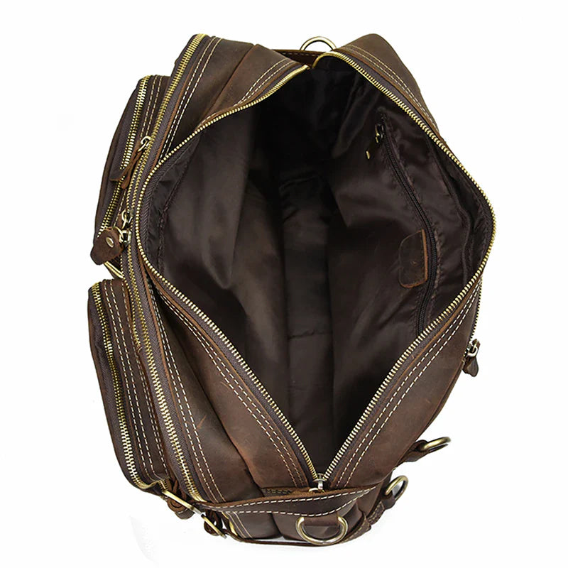 Classy Leather Bags Dublin Leather Backpack Briefcase 2-in-1 - AVBL MRKT (5)