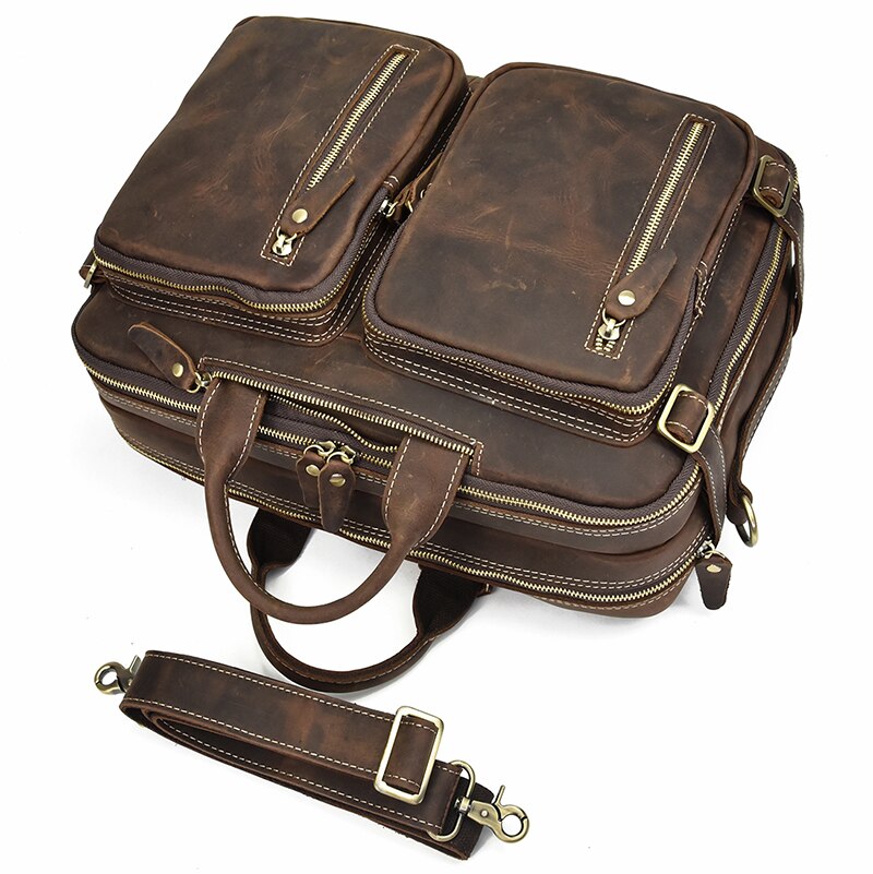 Classy Leather Bags Dublin Leather Backpack Briefcase 2-in-1 - AVBL MRKT (7)