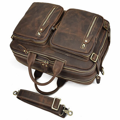 Classy Leather Bags Dublin Leather Backpack Briefcase 2-in-1 - AVBL MRKT (7)