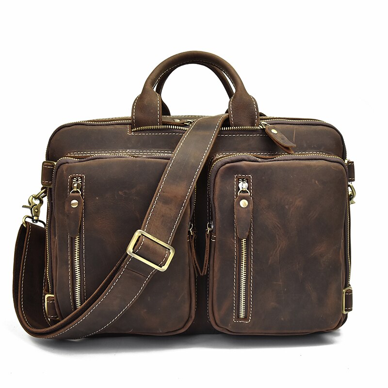 Classy Leather Bags Dublin Leather Backpack Briefcase 2-in-1 - AVBL MRKT (8)