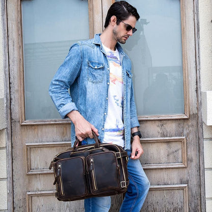 Classy Leather Bags Dublin Leather Backpack Briefcase 2-in-1 - AVBL MRKT (9)