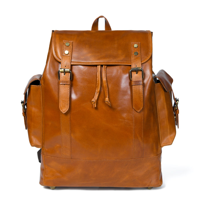 Classy Leather Bags Earthen Leather Laptop Backpack - AVBL MRKT (2)