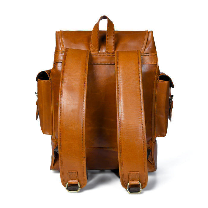 Classy Leather Bags Earthen Leather Laptop Backpack - AVBL MRKT (4)