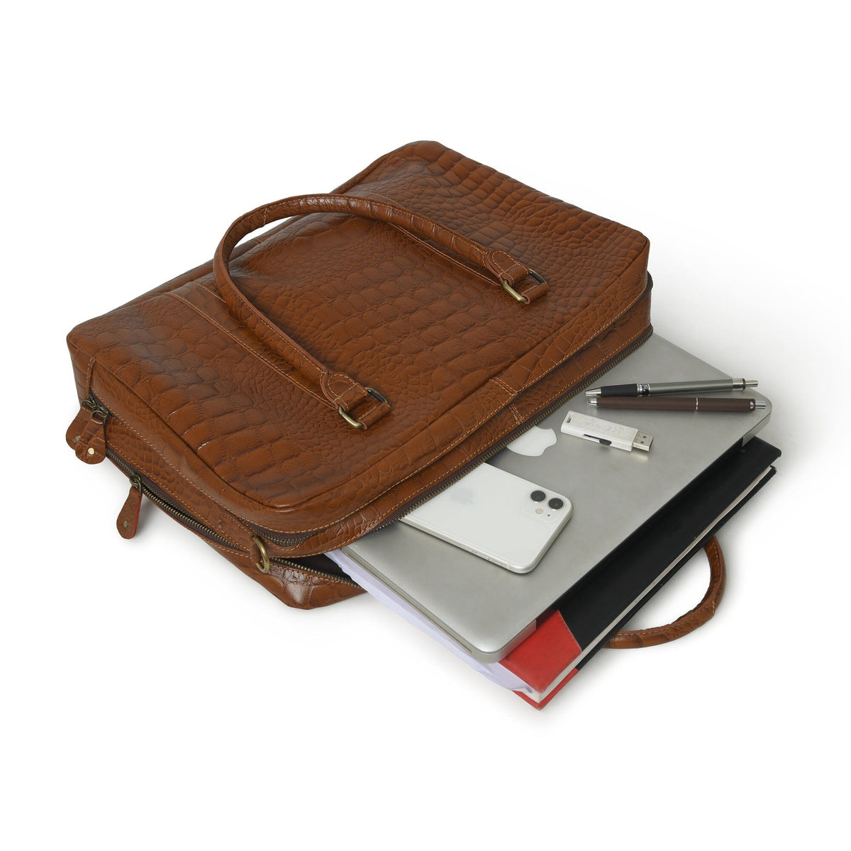 Classy Leather Bags Easton Premium Buffalo Leather Laptop Office Briefcase - AVBL MRKT (3)