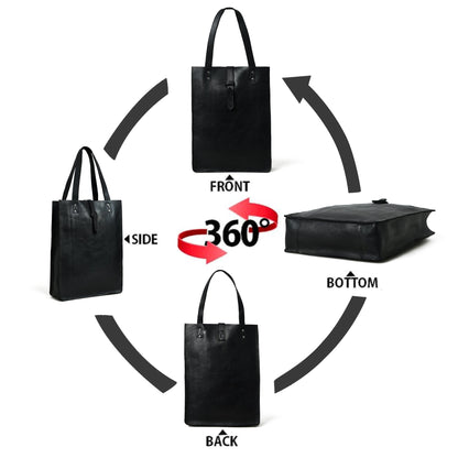 Classy Leather Bags Ebony Elegance Leather Tote - AVBL MRKT (11)