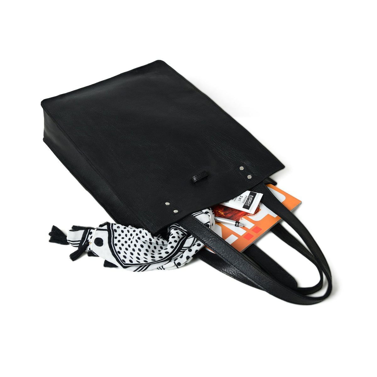 Classy Leather Bags Ebony Elegance Leather Tote - AVBL MRKT (8)