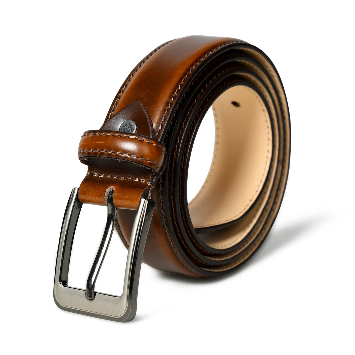 Classy Leather Bags Eclipse Walnut Brown Leather Belt - AVBL MRKT (1)