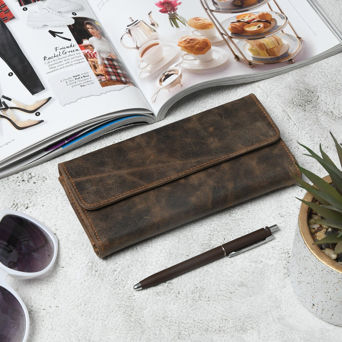 Classy Leather Bags Ellison Ladies Wallet- Walnut Brown - AVBL MRKT (2)