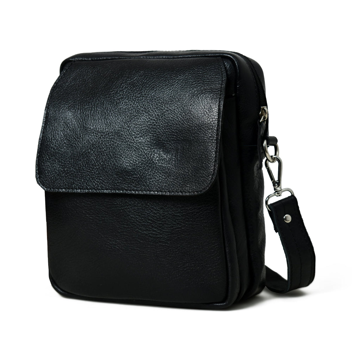 Classy Leather Bags Enzo Black Side Messenger - AVBL MRKT (1)