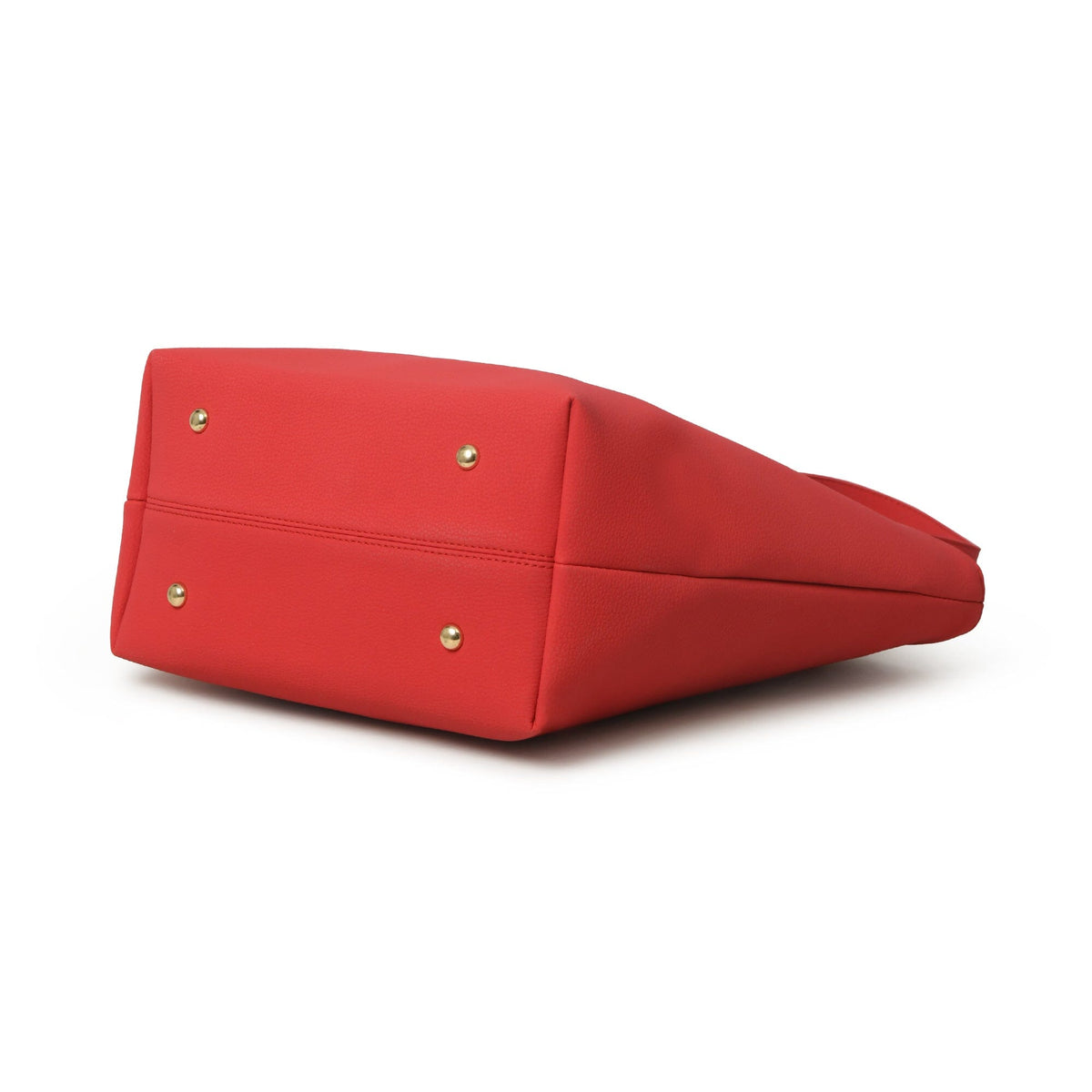 Classy Leather Bags Era Vegan Leather Tote - Coral Red - AVBL MRKT (5)