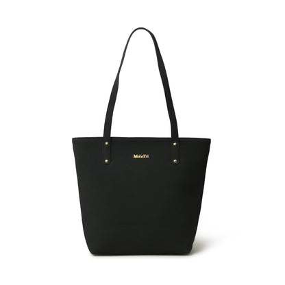 Classy Leather Bags Era Vegan Leather Tote - Midnight Black - AVBL MRKT (1)