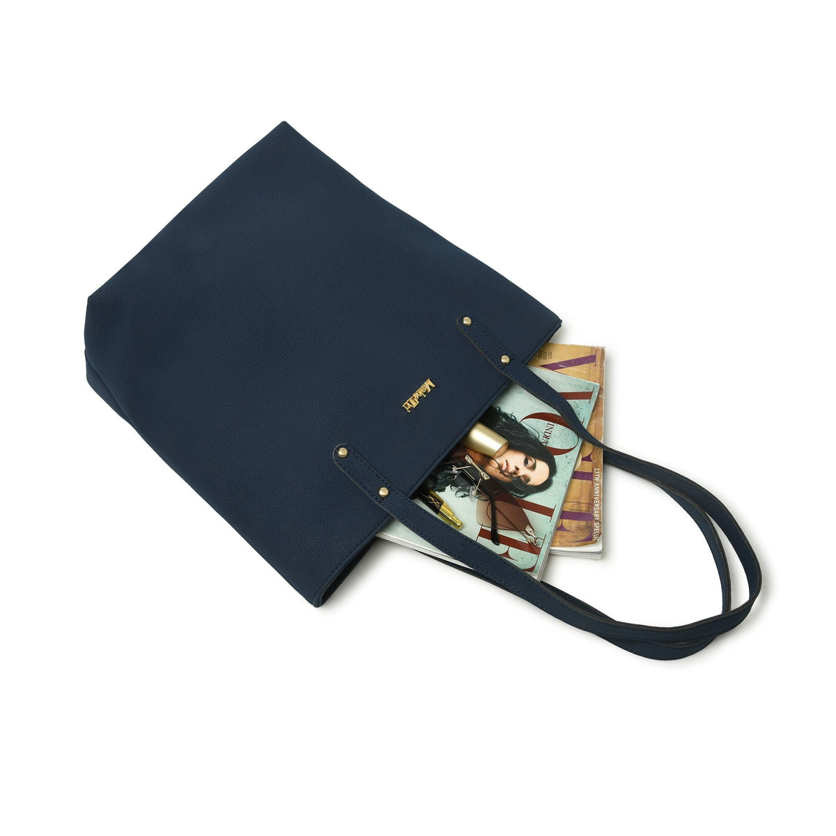 Classy Leather Bags Era Vegan Leather Tote - Navy Blue - AVBL MRKT (6)
