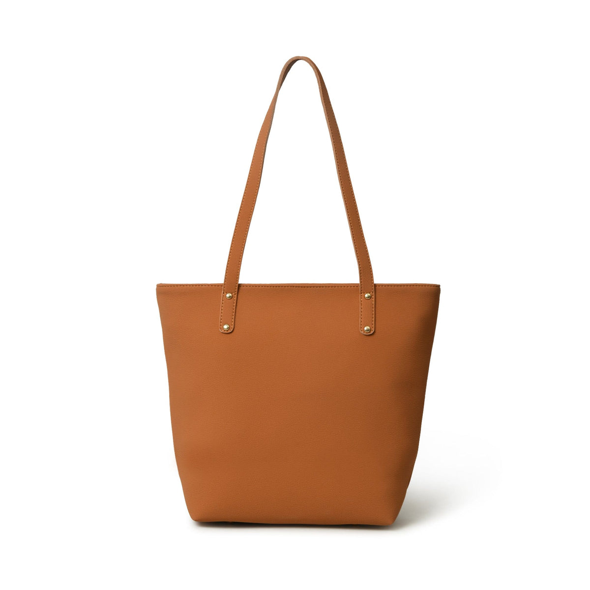 Classy Leather Bags Era Vegan Leather Tote - Tan Brown - AVBL MRKT (3)