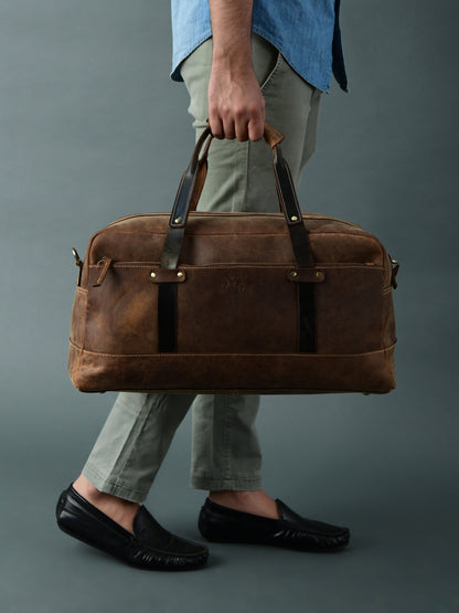 Classy Leather Bags Espresso Elegance Carry on Duffle - AVBL MRKT (10)