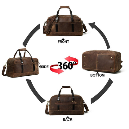 Classy Leather Bags Espresso Elegance Carry on Duffle - AVBL MRKT (8)