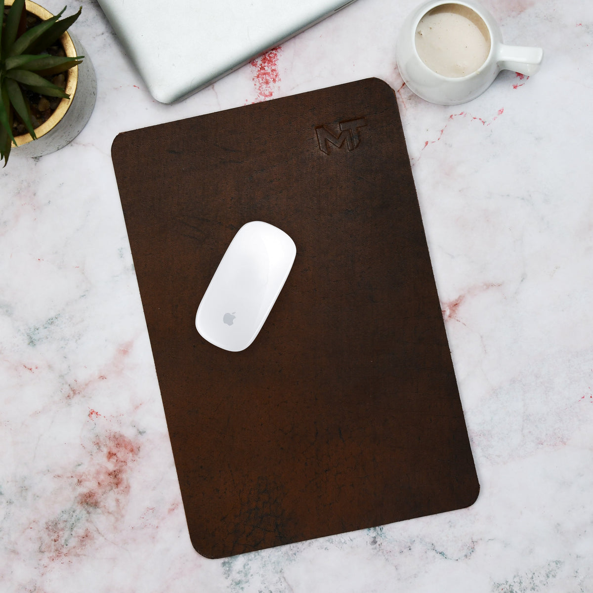 Classy Leather Bags Espresso Elegance Leather Desk Mat + Mouse Pad - AVBL MRKT (2)